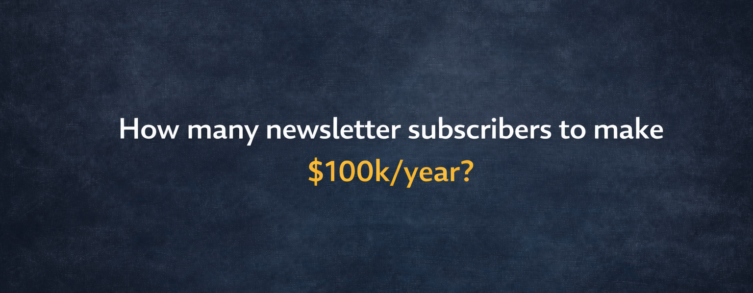 How Many Newsletter Subscribers Do You Need to Make $100K per Year?