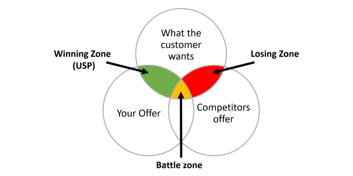 Diagram showing elements of a reader persona for newsletter targeting